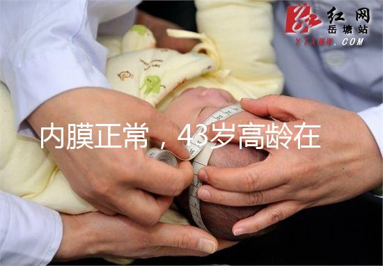 內(nèi)膜正常,43歲高齡在國內(nèi)做試管嬰兒成功率多少?