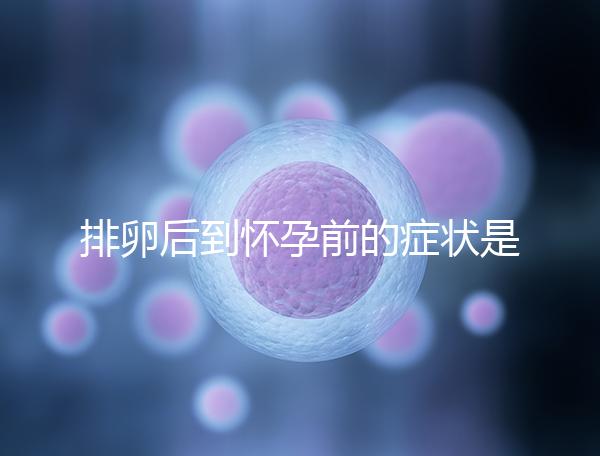 排卵后到懷孕前的癥狀是什么？