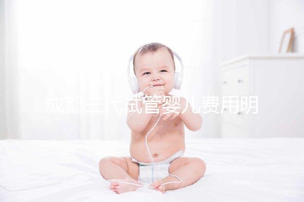 成都三代試管嬰兒費用明細表，具體收費項目解析，避開這些坑
